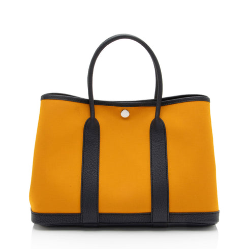 Garden Party Tote Toile and Leather 30