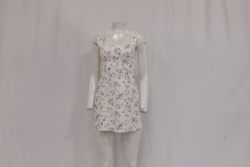 Women's Reformation Brigitte Floral-Print Mini Dress in Multicolor Linen