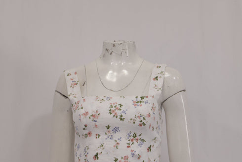Women's Reformation Brigitte Floral-Print Mini Dress in Multicolor Linen