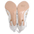 Women's Gianvito Rossi Cutout Lace-Up Sandal Heels in White Leather