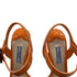 Women's Prada Platform Sandals in Orange Patent Leather