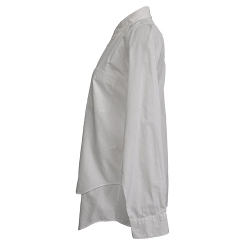 Women's Black Comme Des Garçons Layered Shirt in White Cotton