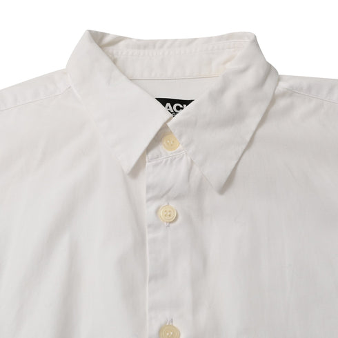 Women's Black Comme Des Garçons Layered Shirt in White Cotton