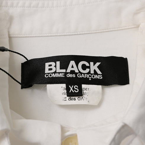 Women's Black Comme Des Garçons Layered Shirt in White Cotton