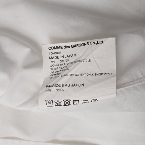 Women's Black Comme Des Garçons Layered Shirt in White Cotton