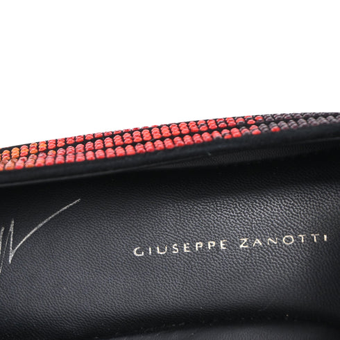 Women's Giuseppe Zanotti Crystal-Embellished Loafers in Multicolor Suede