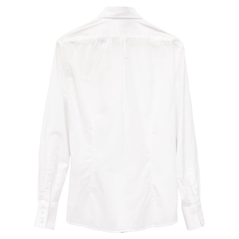 Men's Brunello Cucinelli Longsleeve Dress Shirt in White Cotton