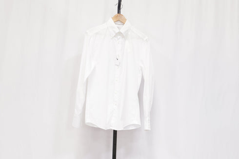 Men's Brunello Cucinelli Longsleeve Dress Shirt in White Cotton