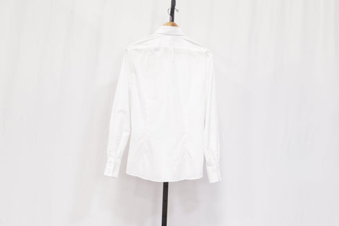 Men's Brunello Cucinelli Longsleeve Dress Shirt in White Cotton
