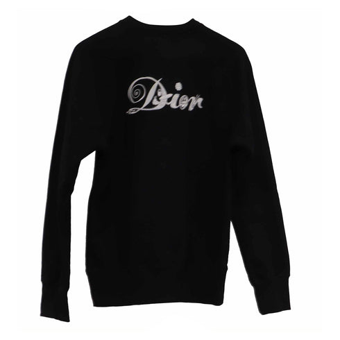 Men's Dior x Kenny Scharf Logo Sweatshirt in Black Cotton