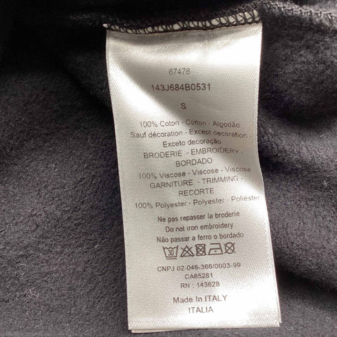 Men's Dior x Kenny Scharf Logo Sweatshirt in Black Cotton