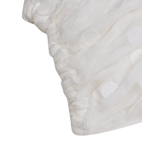 Women's Zimmermann Tiered Embroidered Broderie Anglaise Mini Wrap Dress in White Ramie