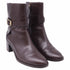 Women's Stuart Weitzman Esme Buckled Ankle Boots in Brown Leather
