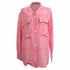 Women's Victoria Beckham Plaid Button-Down Shirt in Pink Viscose