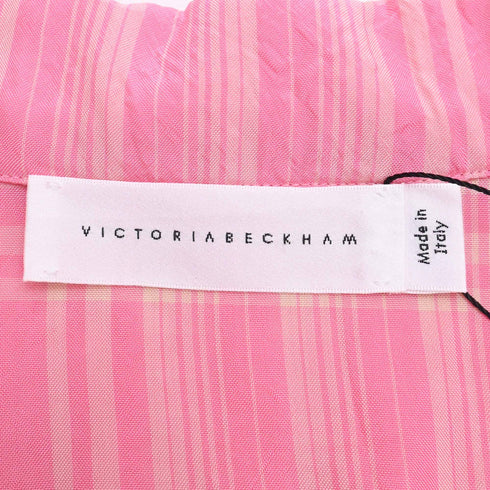 Women's Victoria Beckham Plaid Button-Down Shirt in Pink Viscose