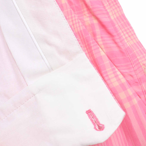 Women's Victoria Beckham Plaid Trousers in Pink Viscose
