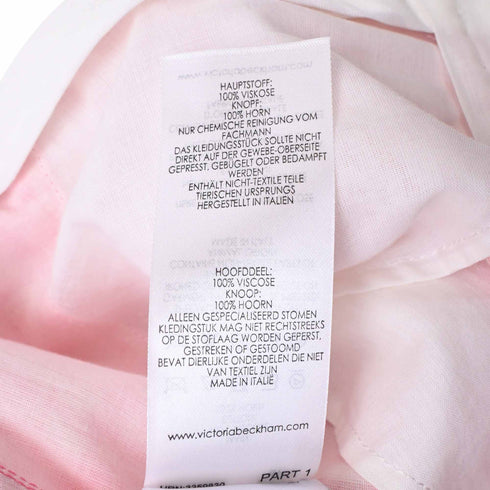 Women's Victoria Beckham Plaid Trousers in Pink Viscose