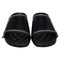 Women's Burberry Decorative-Zip Flat Sandals in Black Leather