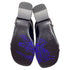 Women's Burberry Decorative-Zip Flat Sandals in Black Leather