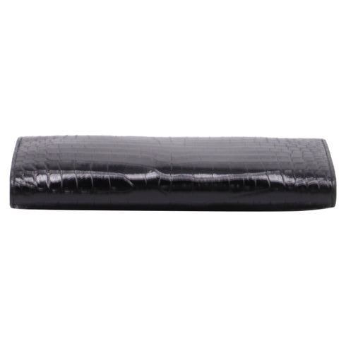 Classic Monogram Wallet on Chain Crocodile Embossed Leather