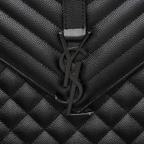 Classic Monogram Envelope Satchel Mixed Matelasse Leather Large