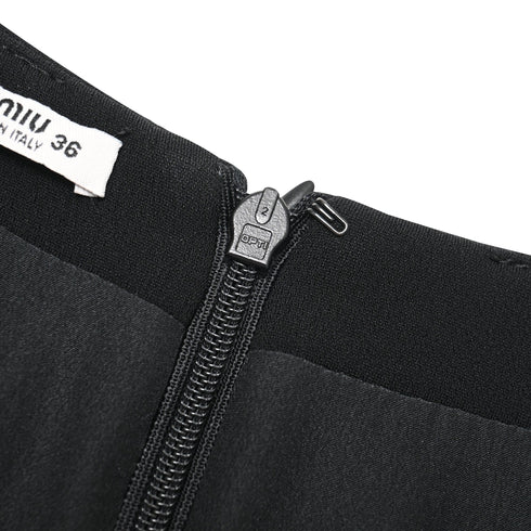 Women's Miu Miu Longsleeve Mini Dress in Black Triacetate