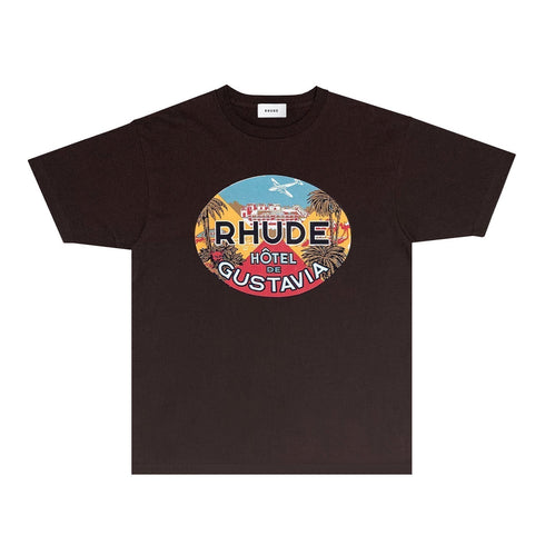 Rhude T-shirts Printed Trendy Pure Cotton