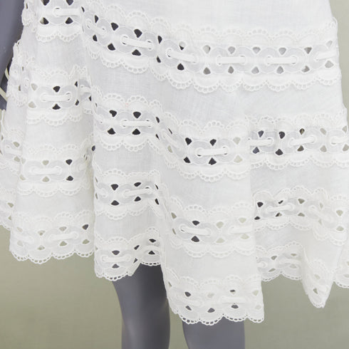 Women's Zimmermann Linen Embroidered Anglais Sundress