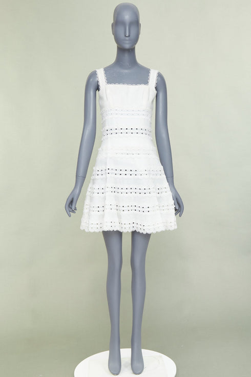 Women's Zimmermann Linen Embroidered Anglais Sundress