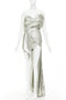 Women's Alexandre Vauthier Lame Drape Gown