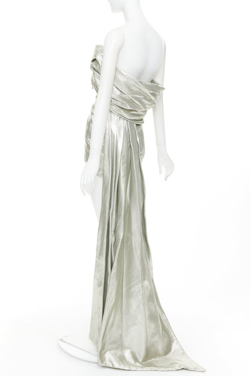 Women's Alexandre Vauthier Lame Drape Gown