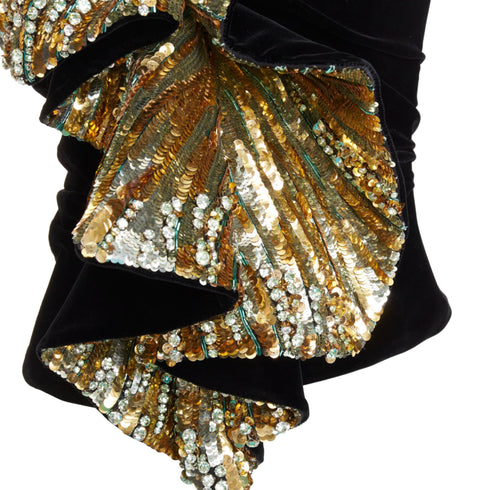 Women's Alexandre Vauthier Crystal Ruffle Top