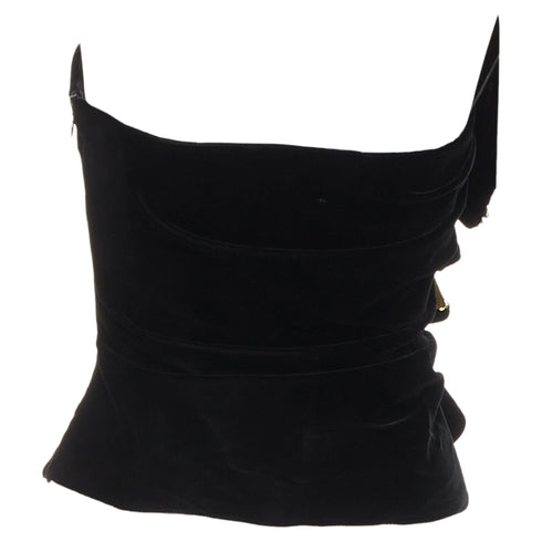 Women's Alexandre Vauthier Crystal Ruffle Top