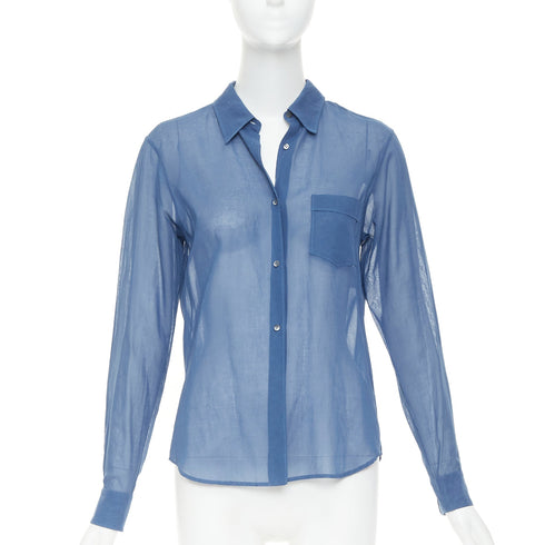 Women's Jil Sander Cotton Sheer Patch Pocket Shirt