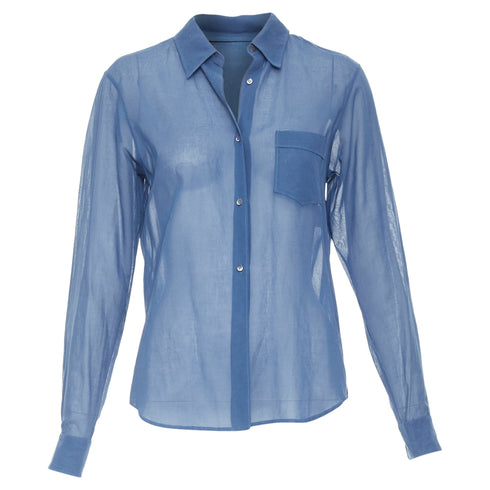 Women's Jil Sander Cotton Sheer Patch Pocket Shirt