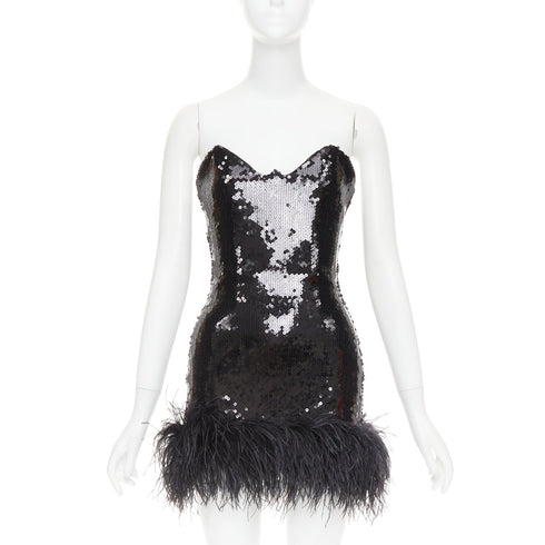 Women's Alexandre Vauthier Sequin Feather Mini Dress