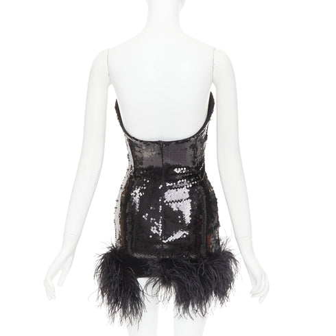Women's Alexandre Vauthier Sequin Feather Mini Dress