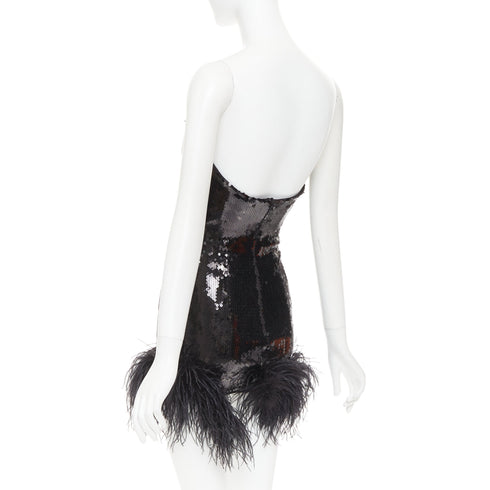 Women's Alexandre Vauthier Sequin Feather Mini Dress