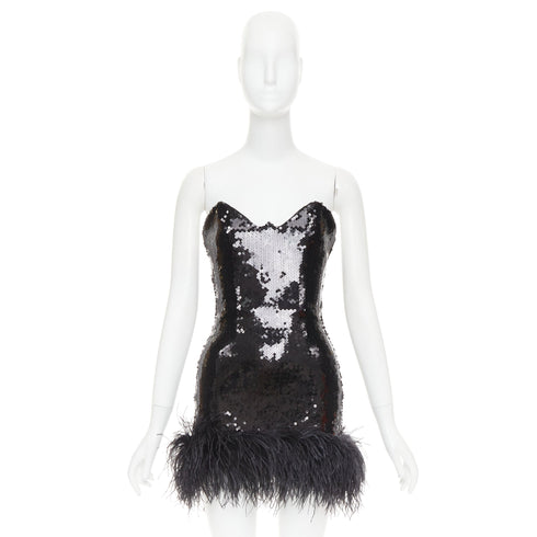 Women's Alexandre Vauthier Sequin Feather Mini Dress