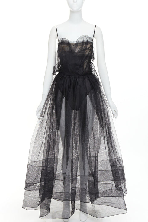Women's Alexandre Vauthier Sheer Flared Dress