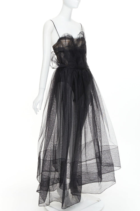 Women's Alexandre Vauthier Sheer Flared Dress
