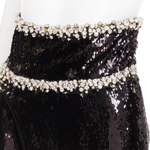 Women's Alexandre Vauthier Crystal Sequin Maxi Skirt