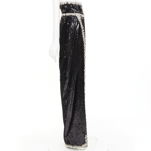 Women's Alexandre Vauthier Crystal Sequin Maxi Skirt