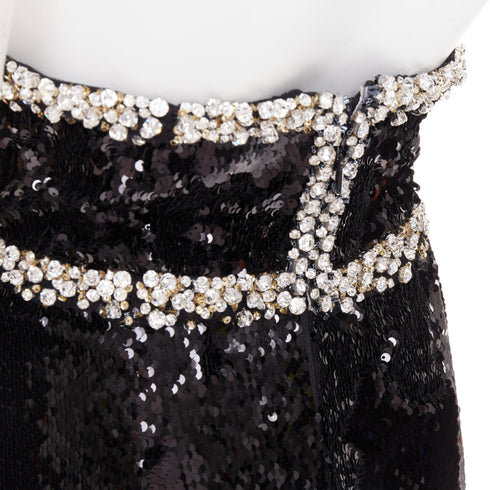 Women's Alexandre Vauthier Crystal Sequin Maxi Skirt