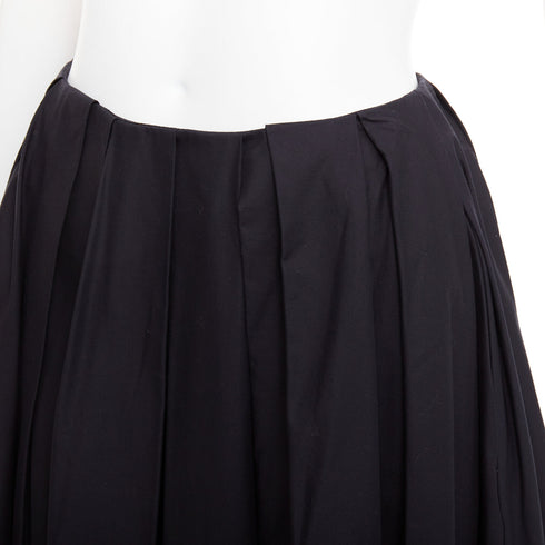 Women's Khaite Cotton Pleated Tea Length Skirt