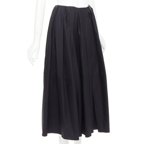 Women's Khaite Cotton Pleated Tea Length Skirt