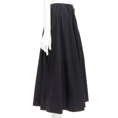 Women's Khaite Cotton Pleated Tea Length Skirt
