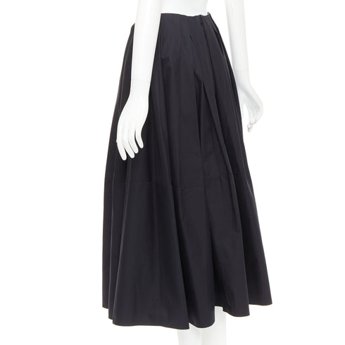 Women's Khaite Cotton Pleated Tea Length Skirt