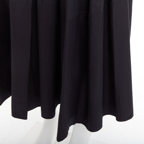 Women's Khaite Cotton Pleated Tea Length Skirt