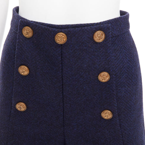Women's Red Valentino Navy Virgin Wool Shorts